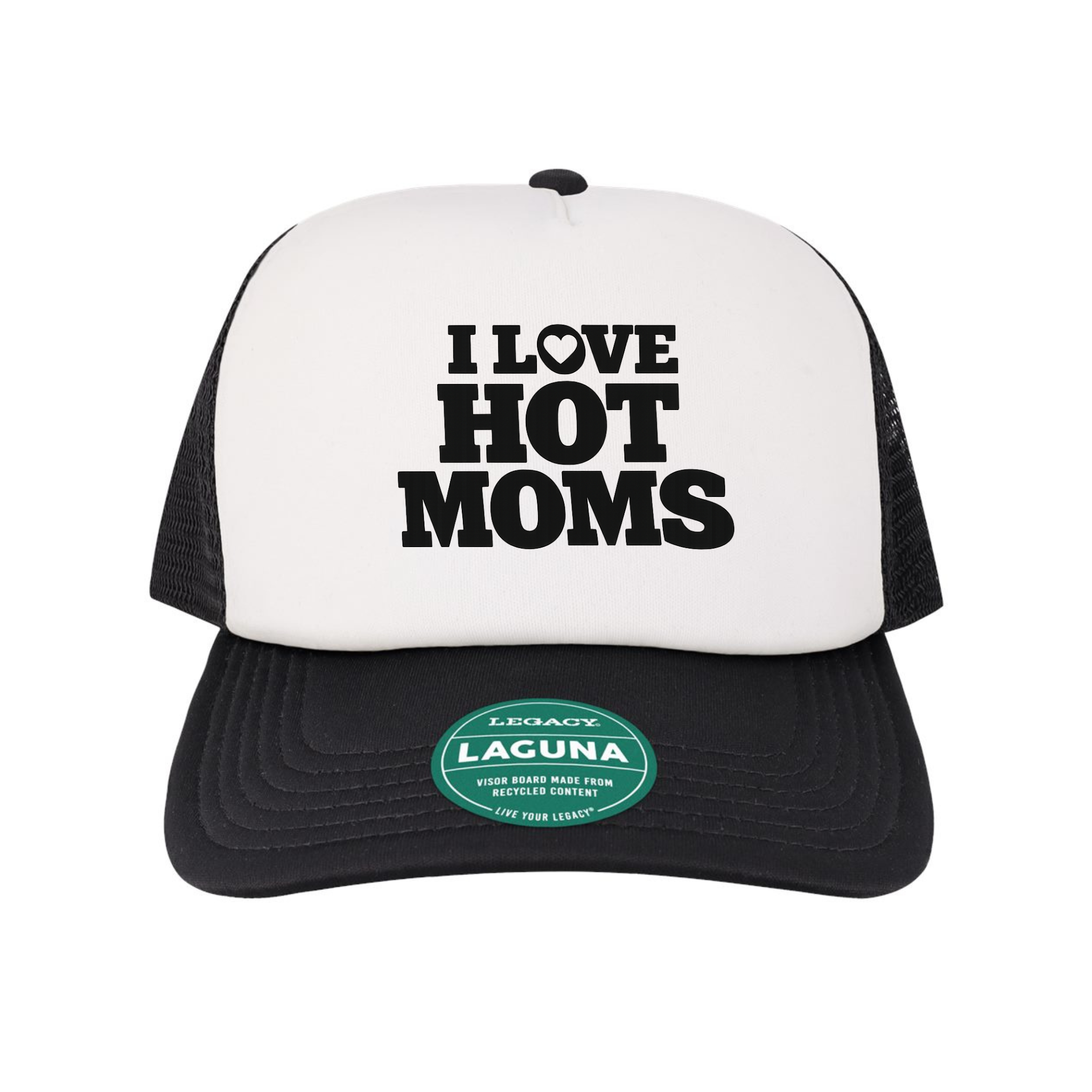 I Love Hot Moms Trucker Hat