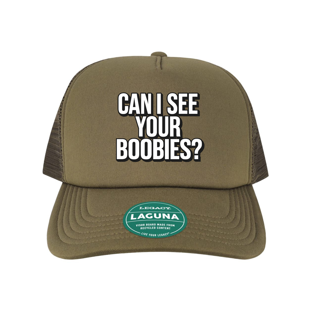 Can I See Your Boobs Trucker Hat – front view