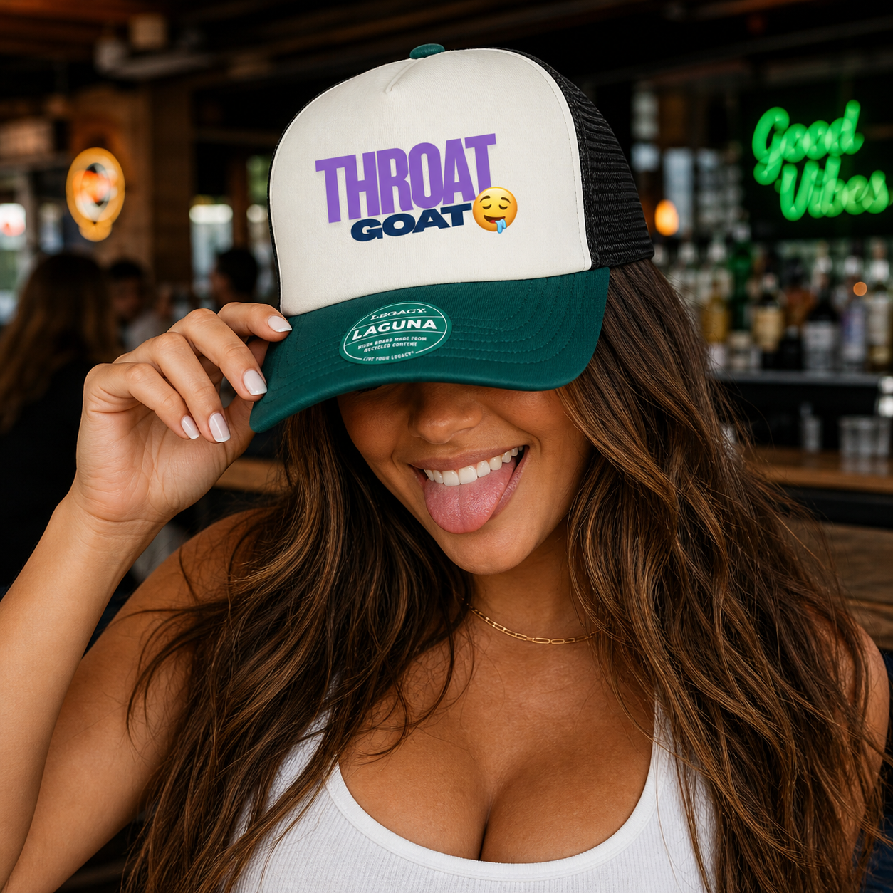 Throat Goat Trucker Hat