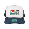 I Love Lot Lizards Trucker Hat – front view